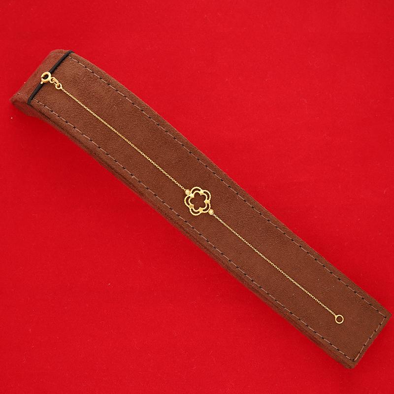 Gold Flower Shaped Bracelet 21KT - FKJBRL21K2423 - Image 4