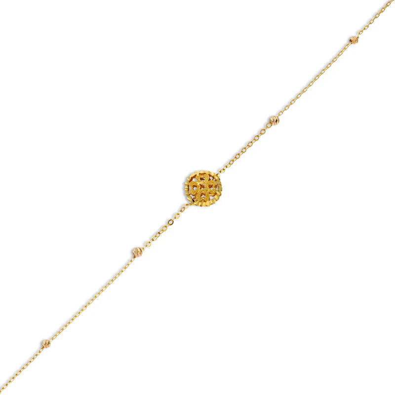 Gold Flower Shaped Bracelet 21KT - FKJBRL21KU6005 - Image 2