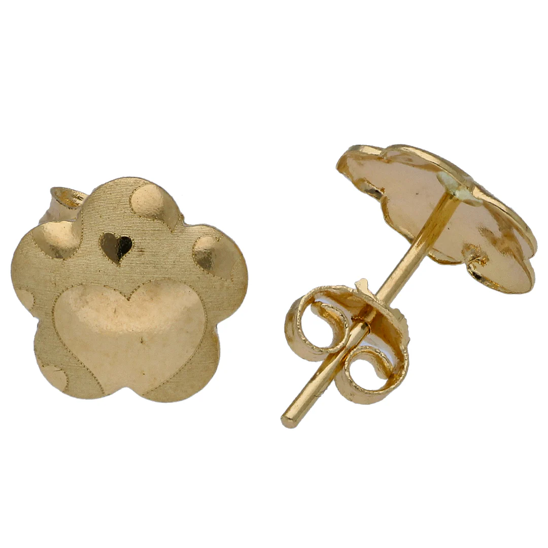 Gold Flower Shaped Pendant Set 18KT - FKJNKLST18KU6468 - Image 3