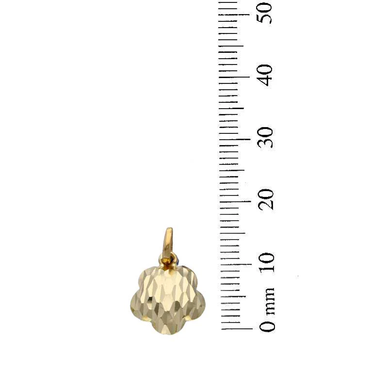 Gold Flower Shaped Pendant Set (Necklace and Earrings) 18KT - FKJNKLST18KU2011 - Image 5
