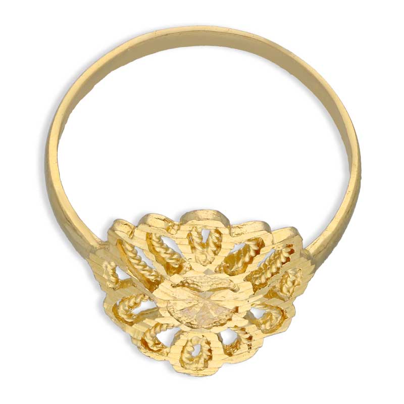 Gold Flower Shaped Ring 22KT - FKJRN22KU2051 - Image 4