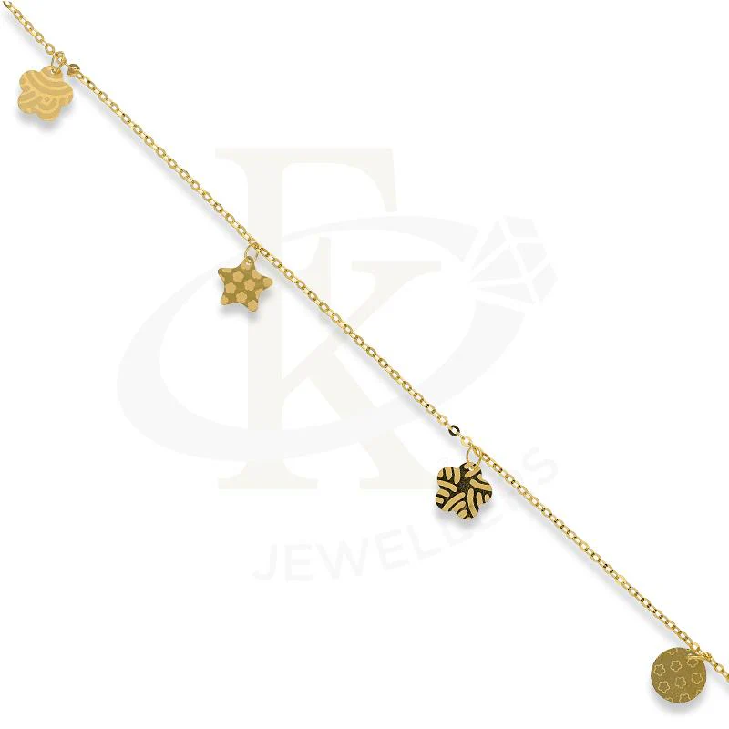 Gold Hanging Charms Bracelet 22KT - FKJBRL22K2398 - Image 2