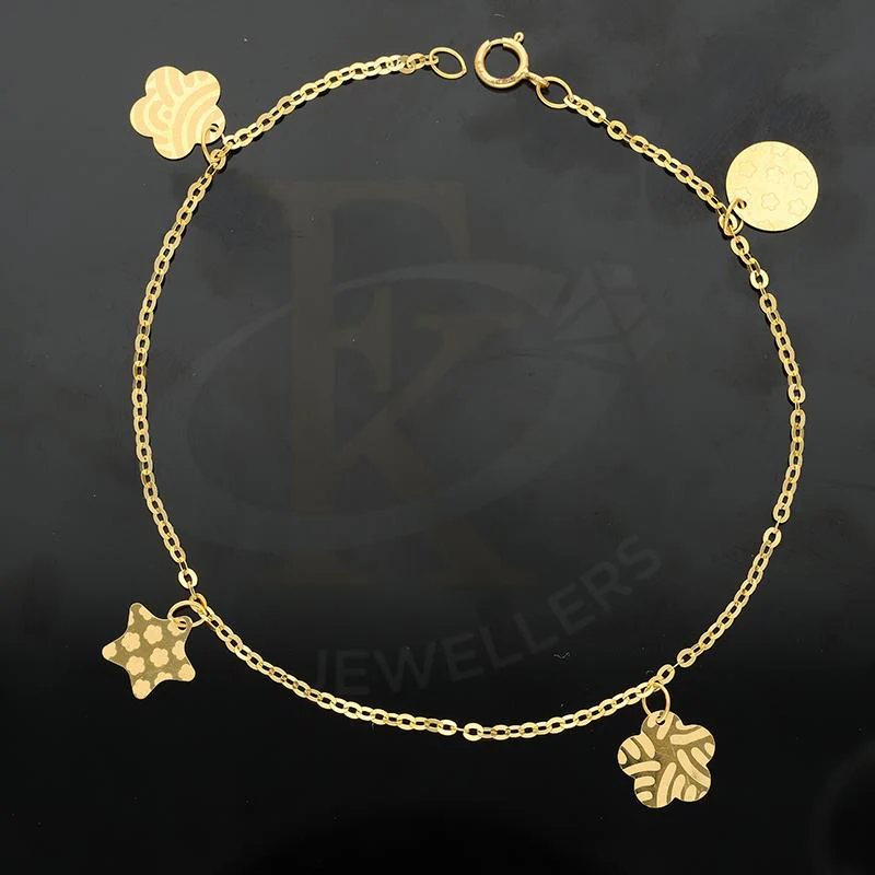 Gold Hanging Charms Bracelet 22KT - FKJBRL22K2398 - Image 3