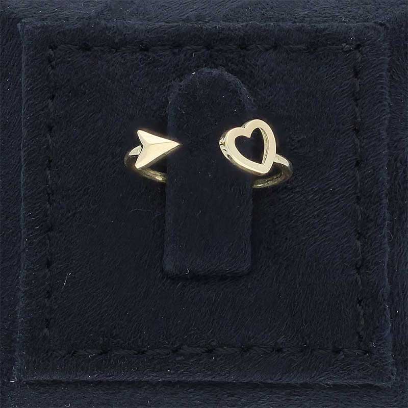 Gold Heart and Arrow Ring 18KT - FKJRN18KU2106 - Image 8