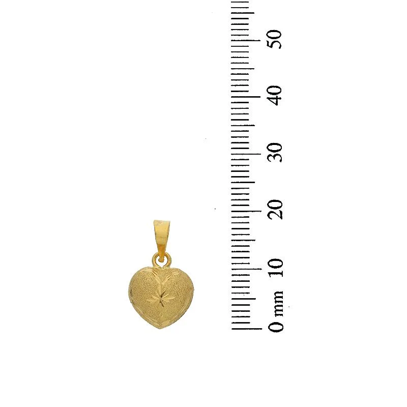 Gold Heart Pendant Set (Necklace, Earrings and Ring) 18KT - FKJNKLST18K2240 - Image 9
