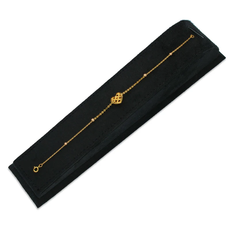 Gold Heart Shaped Bracelet 21KT - FKJBRL21KU6004 - Image 4
