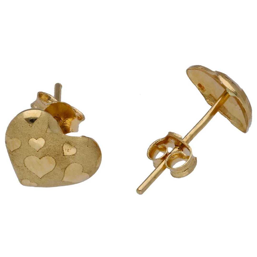 Gold Heart Shaped Pendant Set 18KT - FKJNKLST18KU6479 - Image 3