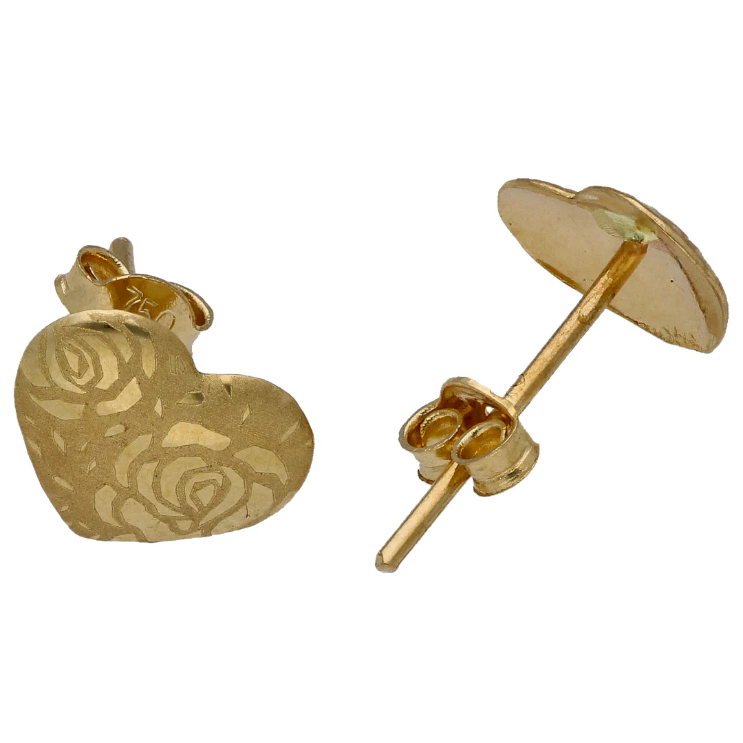 Gold Heart Shaped Pendant Set 18KT - FKJNKLST18KU6480 - Image 3