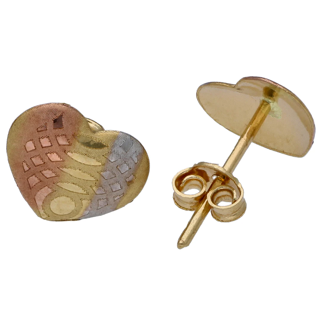 Gold Heart Shaped Pendant Set 18KT - FKJNKLST18KU6500 - Image 4
