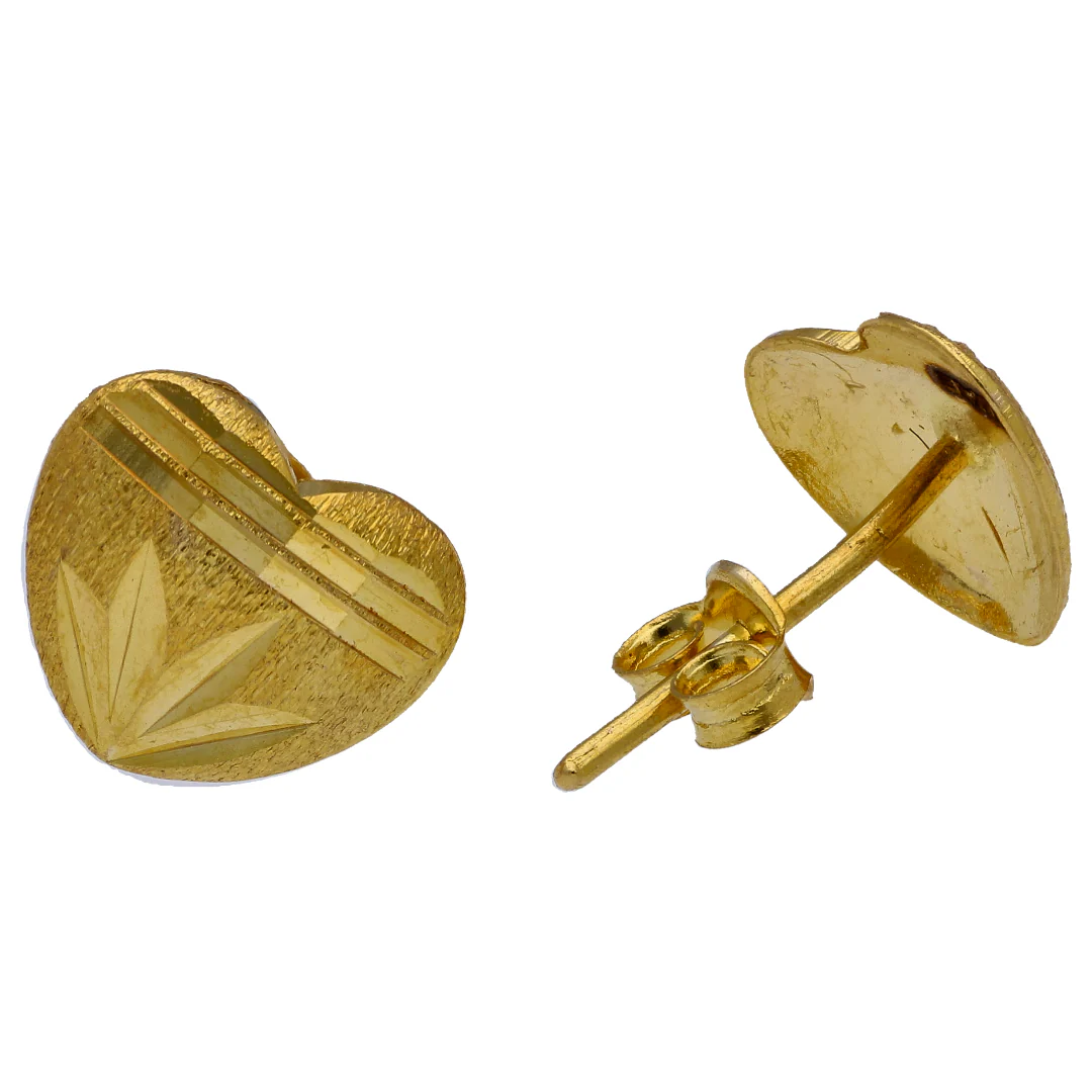 Gold Heart Shaped Pendant Set 18KT - FKJNKLST18KU6513 - Image 4