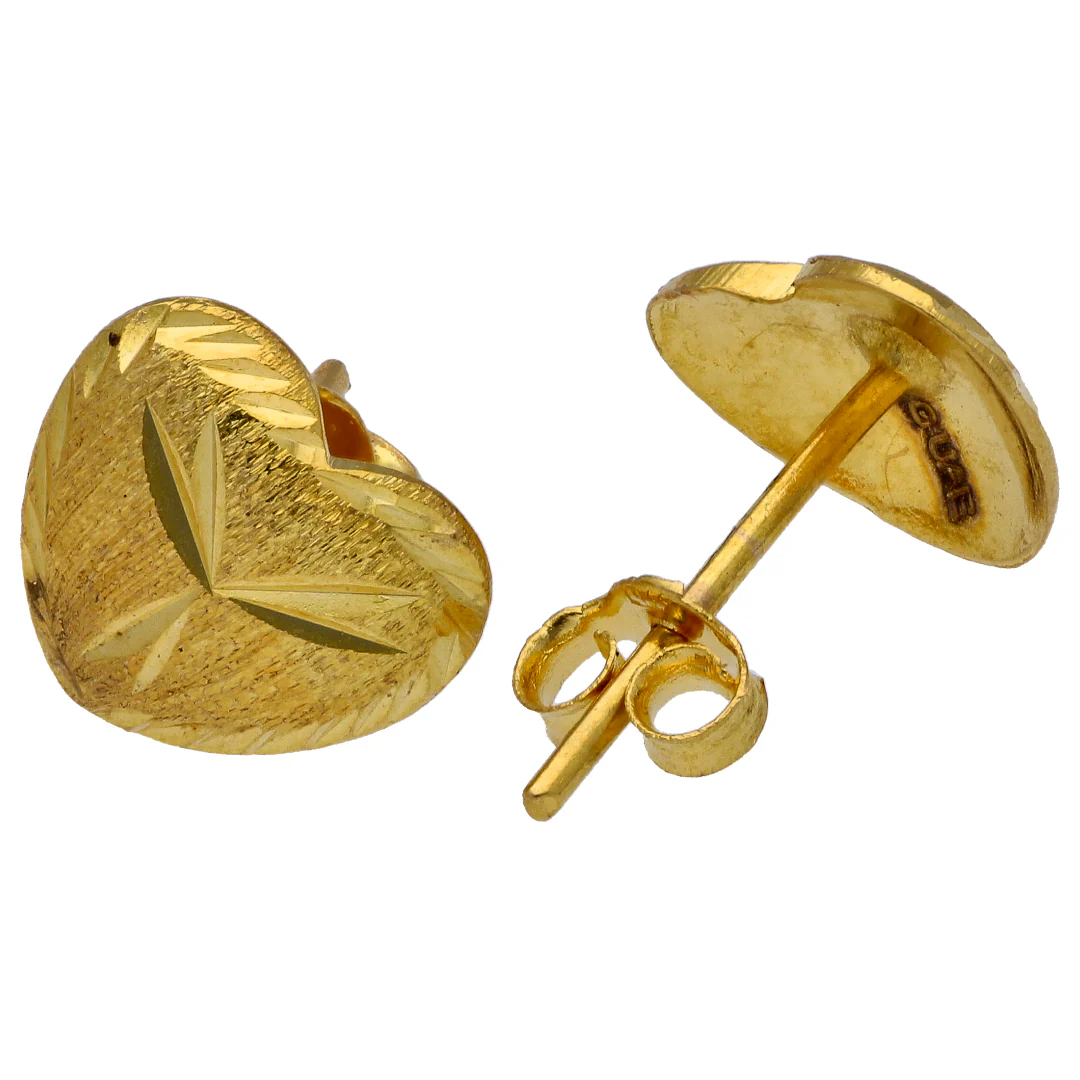 Gold Heart Shaped Pendant Set 18KT - FKJNKLST18KU6516 - Image 4