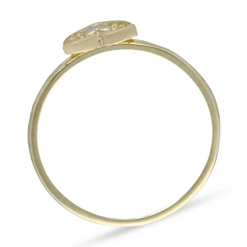 Gold Heart Shaped Ring 18KT - FKJRN18KU2016 - Image 2