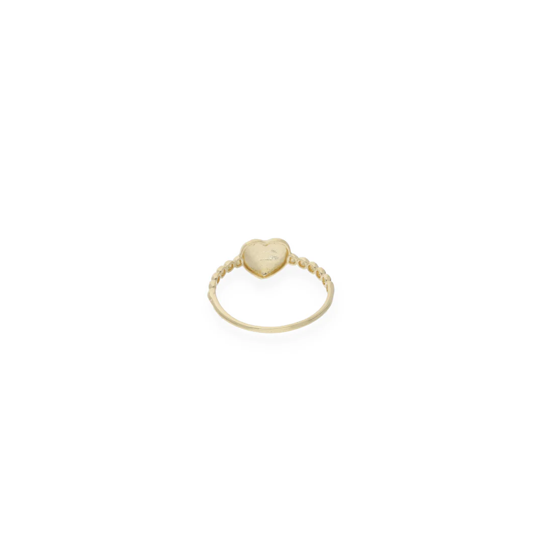 Gold Heart Shaped Ring 18KT - FKJRN18KU6136 - Image 3