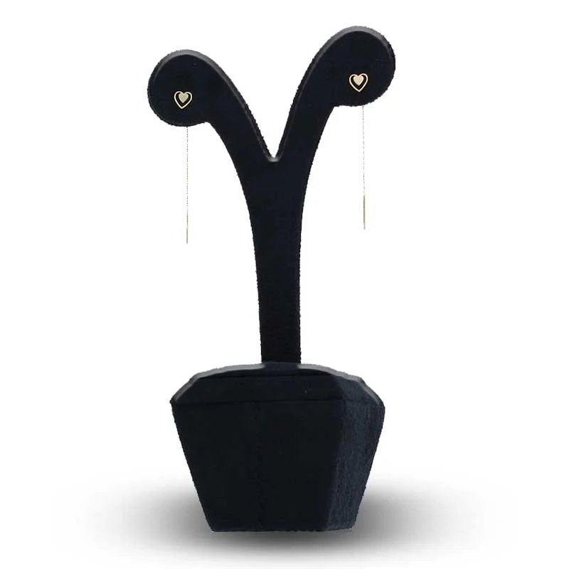 Gold Heart Tic Tac Earrings 18KT - FKJERN18KU3076 - Image 3