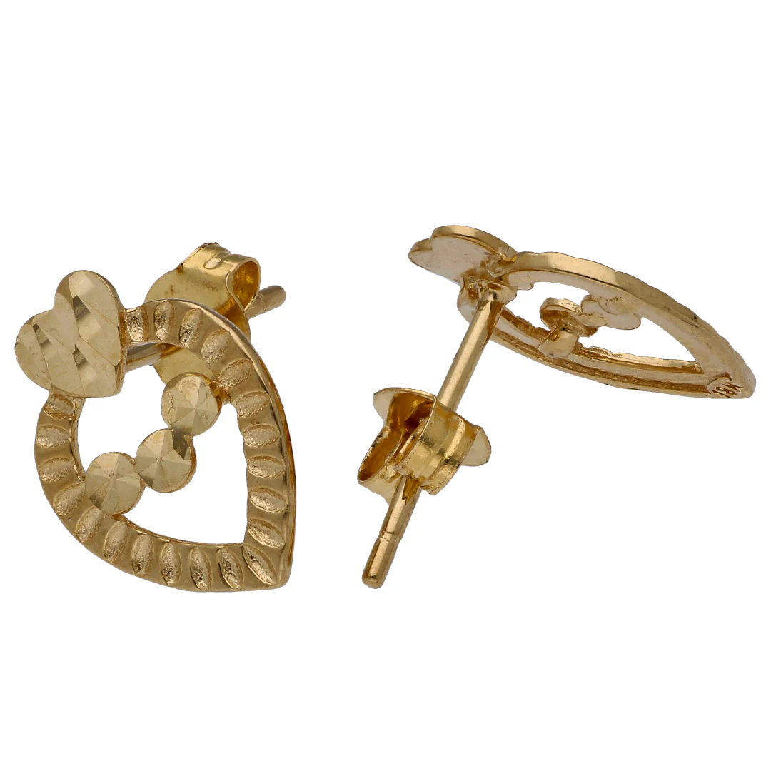 Gold Hollow Leaf Shaped Pendant Set 18KT - FKJNKLST18KU6466 - Image 3