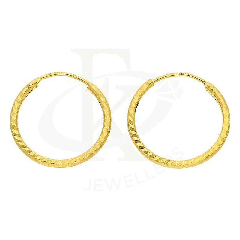 Gold Hoop Earrings 18KT - FKJERN18K2417
