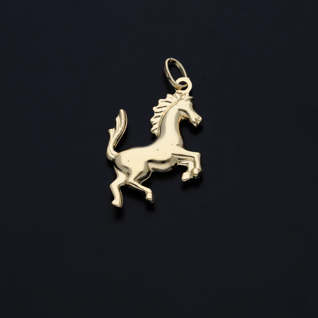 Gold Horse Shaped Pendant 18KT - FKJPND18KU6145 - Image 2