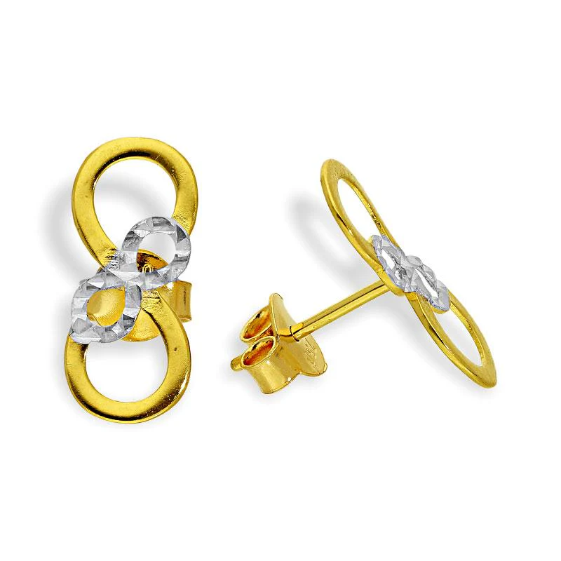Gold Infinity Pendant Set (Necklace, Earrings and Ring) 18KT - FKJNKLST18K2121 - Image 4