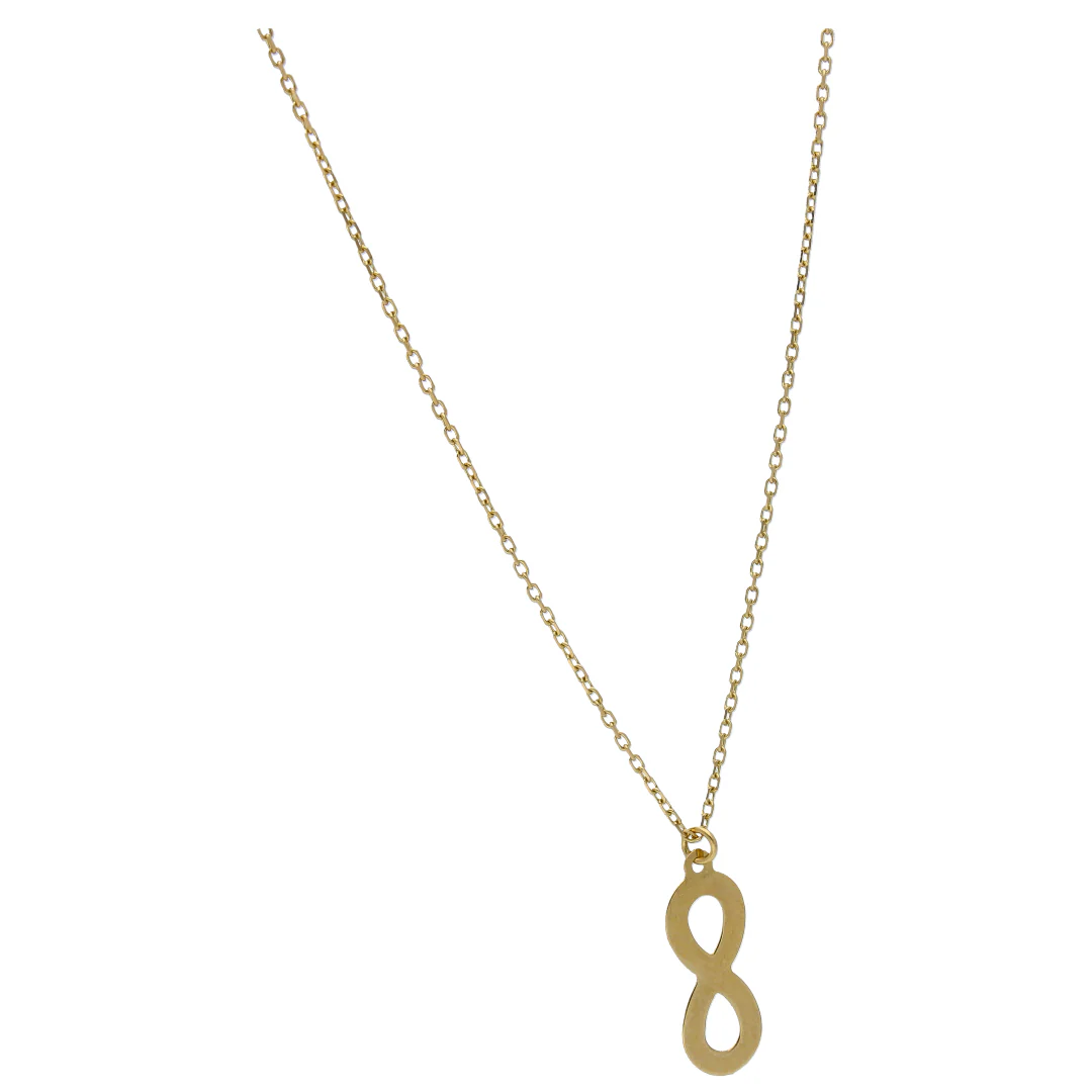 Gold Infinity Shaped Charms Necklace 18KT - FKJNKL18KU6527 - Image 2