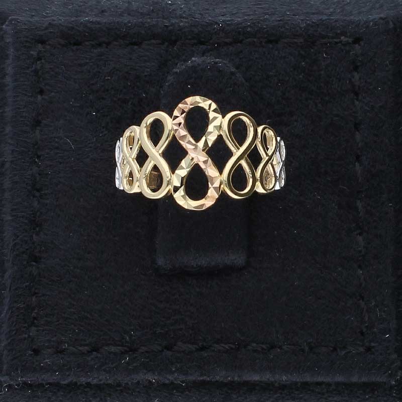 Gold Infinity Shaped Ring 18KT - FKJRN18KU2024 - Image 8