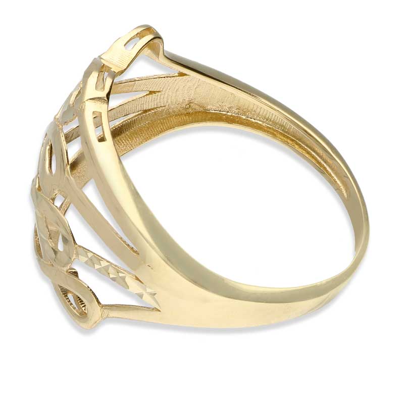 Gold Infinity Shaped Ring 18KT - FKJRN18KU2028 - Image 3