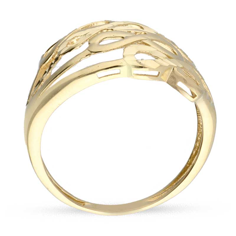 Gold Infinity Shaped Ring 18KT - FKJRN18KU2028 - Image 4