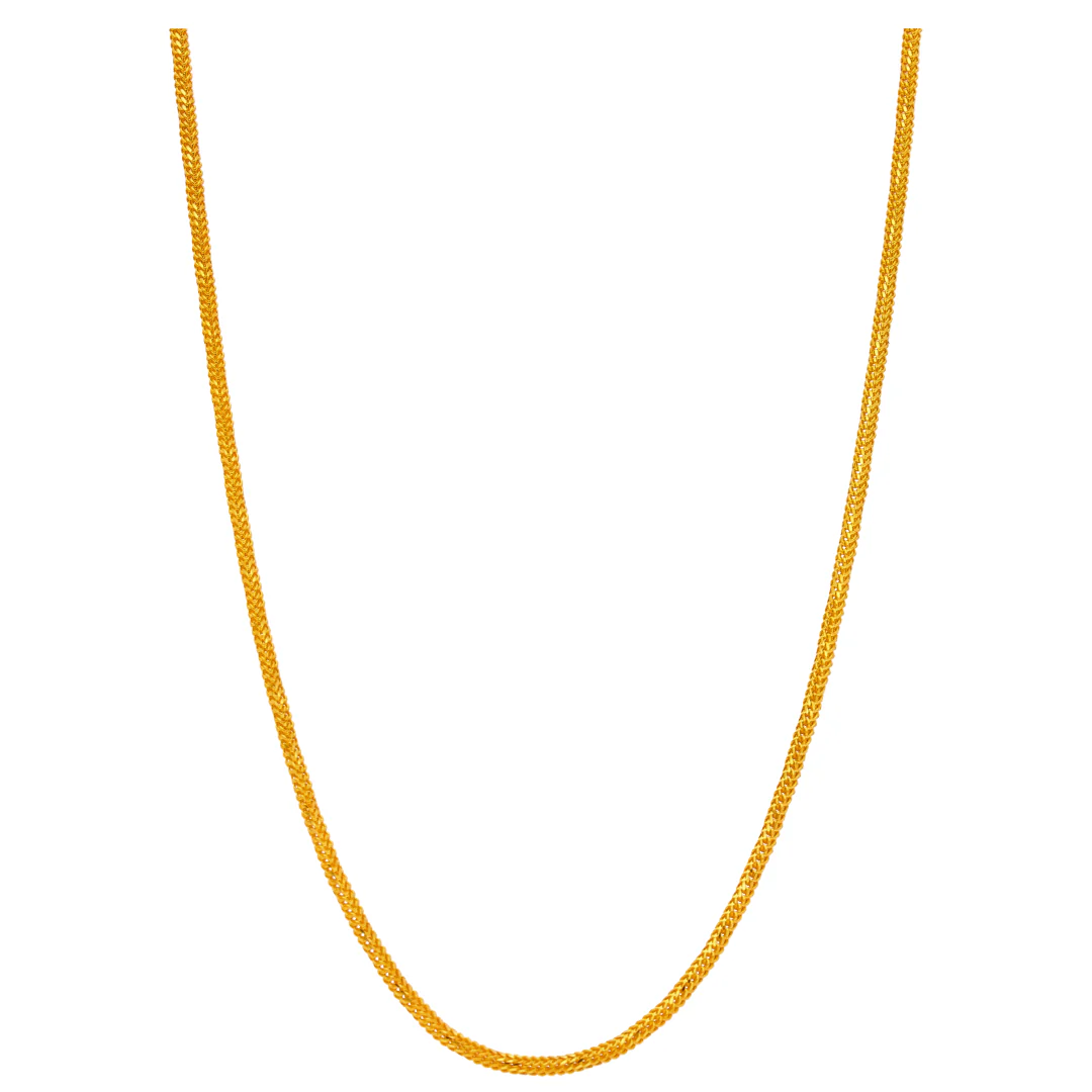 Gold Interlink Chain 22KT - FKJCN22KU6624 - Image 2