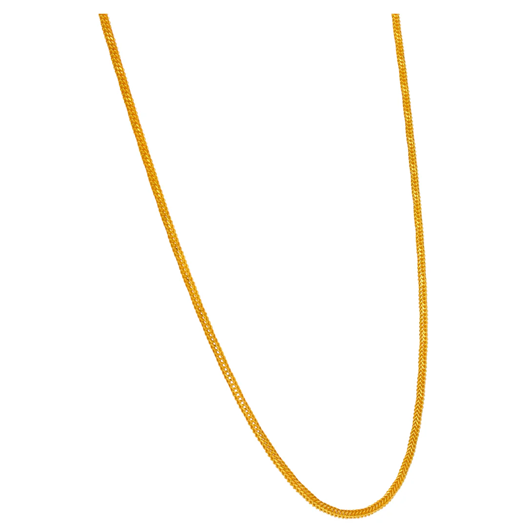 Gold Interlink Chain 22KT - FKJCN22KU6624 - Image 3