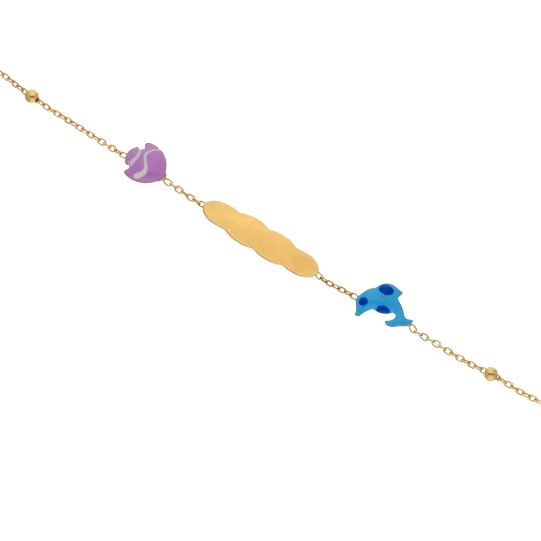 Gold Kids Bracelet 18KT - FKJBRL18KU6430 - Image 2