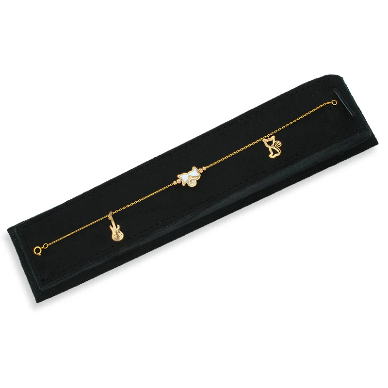 Gold Kitty and Guitar Bracelet 21KT - FKJBRL21KU6054 - Image 4