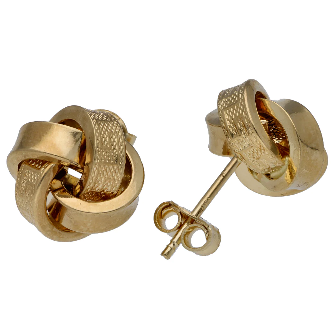 Gold Knot Shaped Pendant Set 18KT - FKJNKLST18KU6485 - Image 4