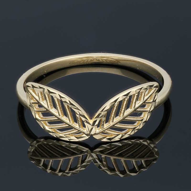 Gold Leaf Ring 18KT - FKJRN18KU2098 - Image 7