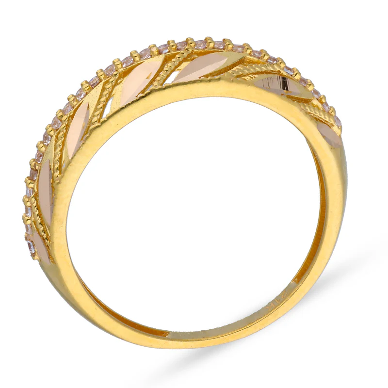 Gold Leaf Ring 21KT - FKJRN21KU2109 - Image 3