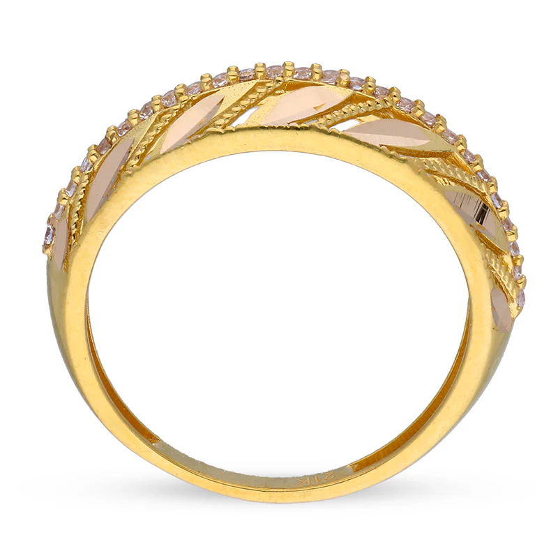 Gold Leaf Ring 21KT - FKJRN21KU2109 - Image 4