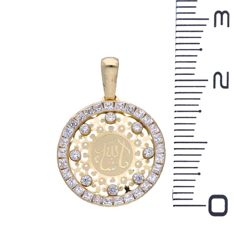 Gold Mashallah Pendant 18KT - FKJPND18KU1143 - Image 2