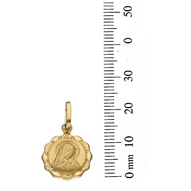 Gold Mother Mary Pendant 18KT - FKJPND18KU1094 - Image 2