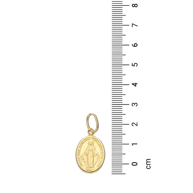 Gold Mother Mary Pendant 18KT - FKJPND18KU1128 - Image 2