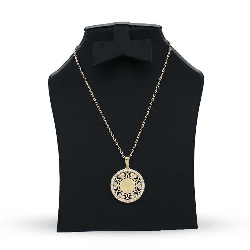 Gold Necklace (Chain with Allah Pendant) 18KT - FKJNKL18KU1151 - Image 3