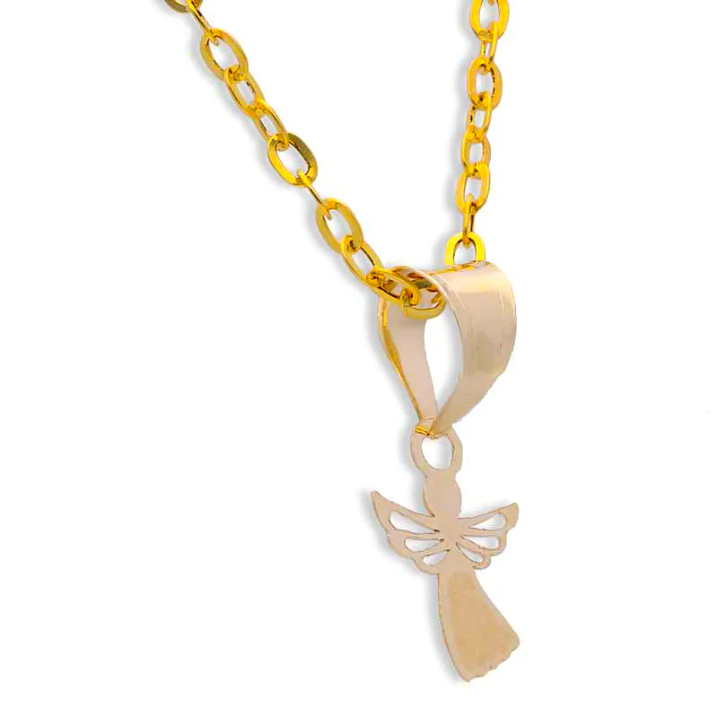 Gold Necklace (Chain with Angel Pendant) 18KT - FKJNKL18KU1045 - Image 2