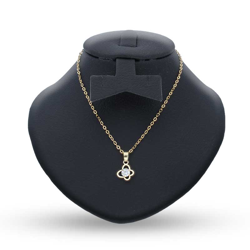 Gold Necklace (Chain with Butterfly With Solitaire Pendant) 18KT - FKJNKL18KU1115 - Image 3
