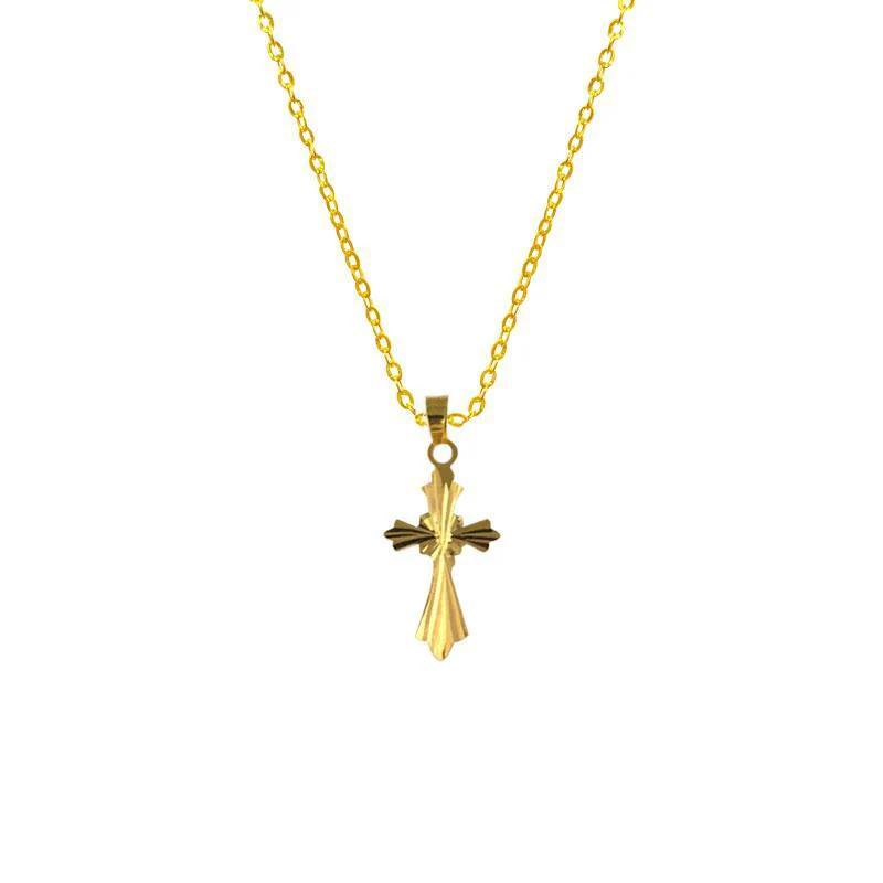 Gold Necklace (Chain with Cross Pendant) 18KT - FKJNKL1647