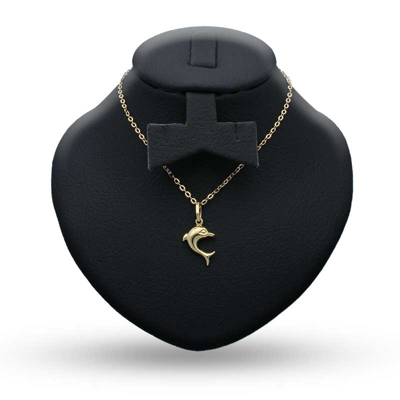 Gold Necklace (Chain with Dolphin Pendant) 18KT - FKJNKL18KU1101 - Image 3