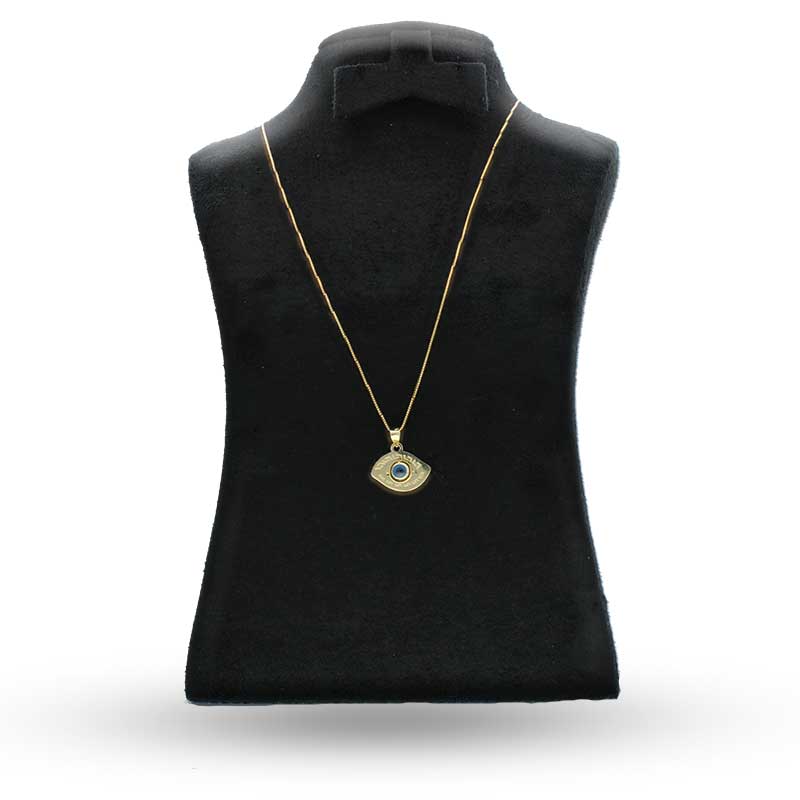 Gold Necklace (Chain with Evil Eye Pendant) 18KT - FKJNKL18KU1069 - Image 3