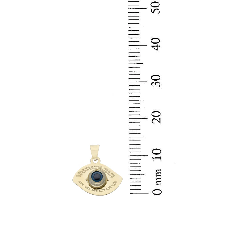 Gold Necklace (Chain with Evil Eye Pendant) 18KT - FKJNKL18KU1069 - Image 4
