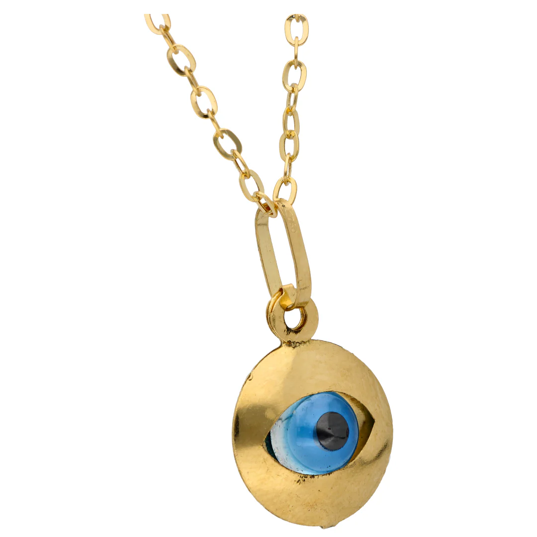 Gold Necklace (Chain with Evil Eye Pendant) 18KT - FKJNKL18KU6603 - Image 3