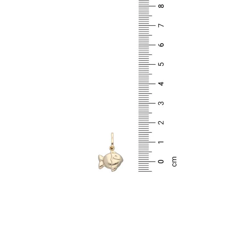 Gold Necklace (Chain with Fish Pendant) 18KT - FKJNKL18KU1118 - Image 4