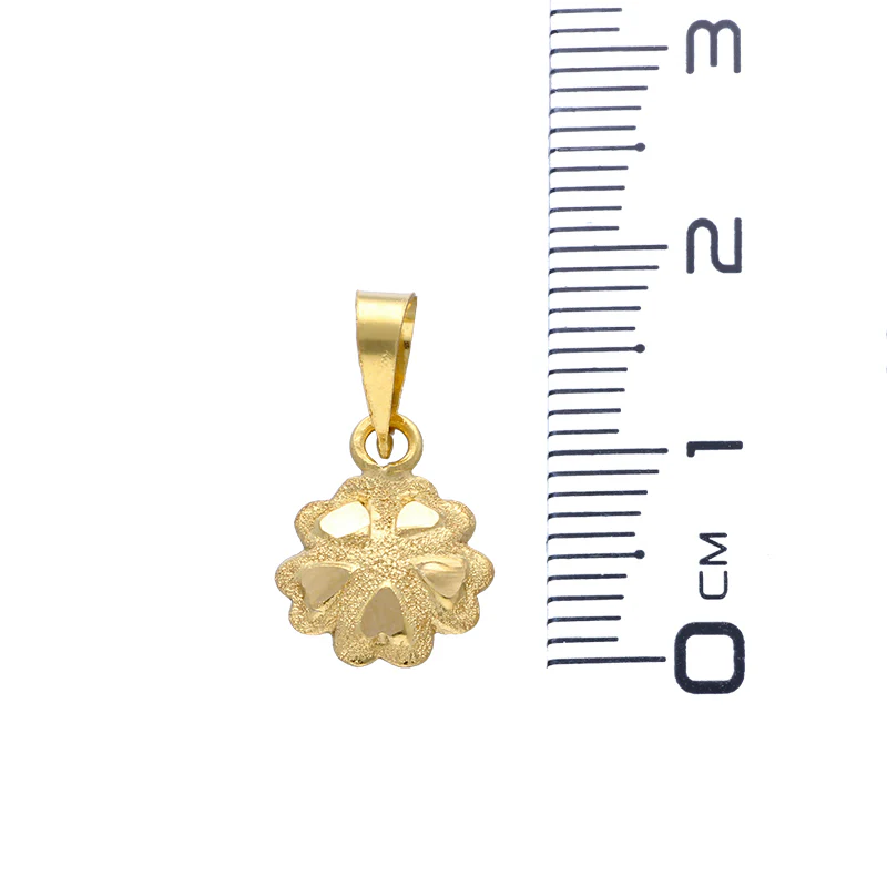 Gold Necklace (Chain with Flower Pendant) 18KT - FKJNKL18KU1058 - Image 3