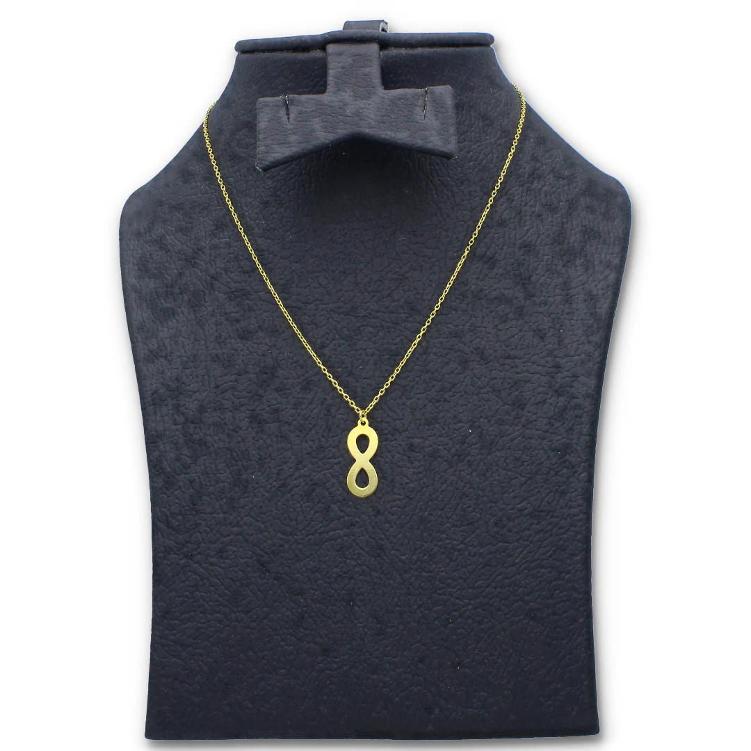 Gold Necklace (Chain with Gold Infinity Shaped Pendant) 18KT - FKJNKL18KU6130