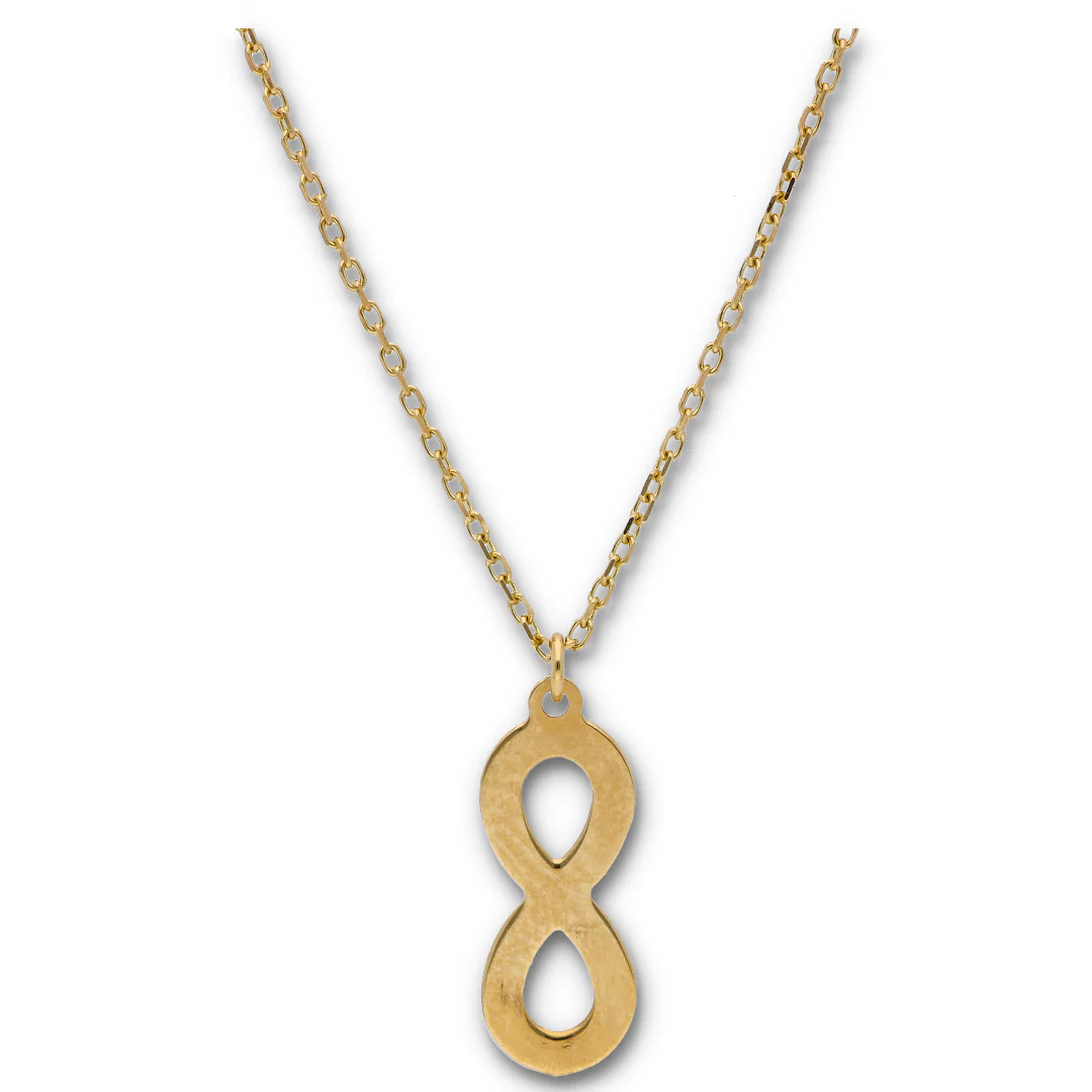 Gold Necklace (Chain with Gold Infinity Shaped Pendant) 18KT - FKJNKL18KU6130 - Image 2