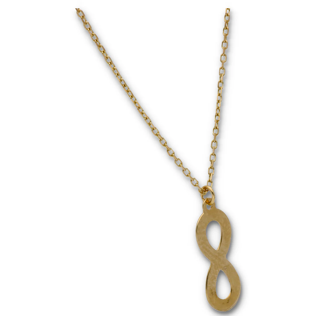 Gold Necklace (Chain with Gold Infinity Shaped Pendant) 18KT - FKJNKL18KU6130 - Image 3